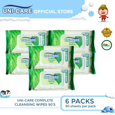 Uni-Care Complete Cleansing Wipes 90's Pack of 6
