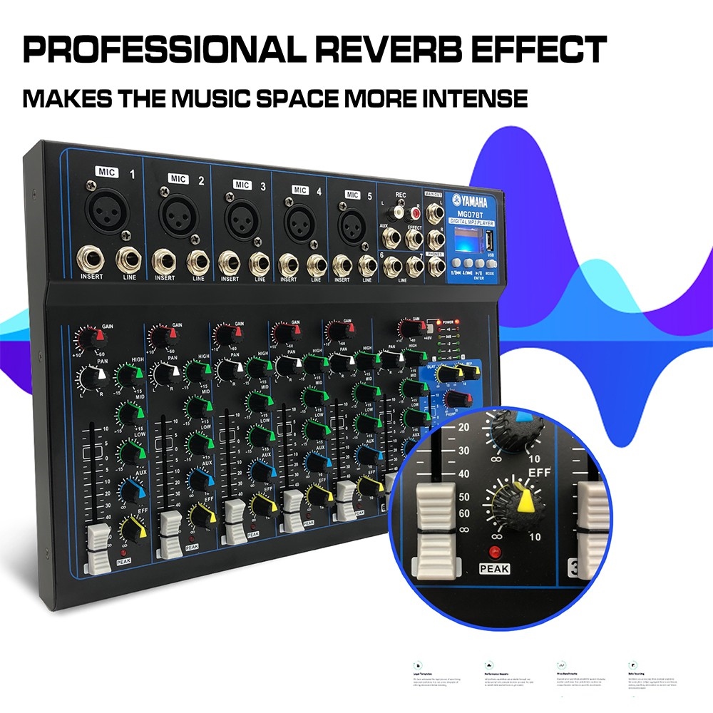 yamaha mg07bt 7 channel mixer w bluetooth usb sound mixer Audio sales