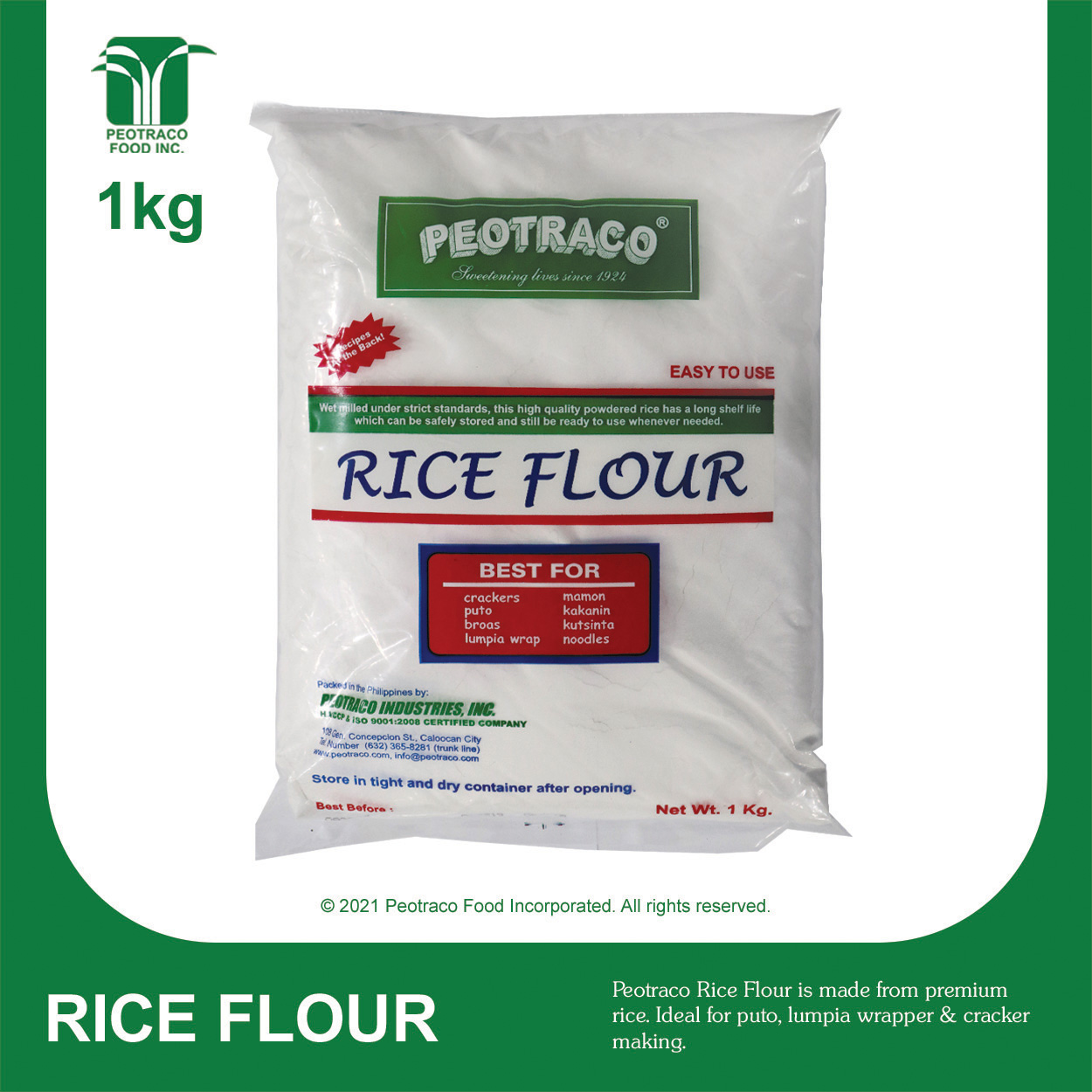 Peotraco Rice Flour (1kg) Lazada PH