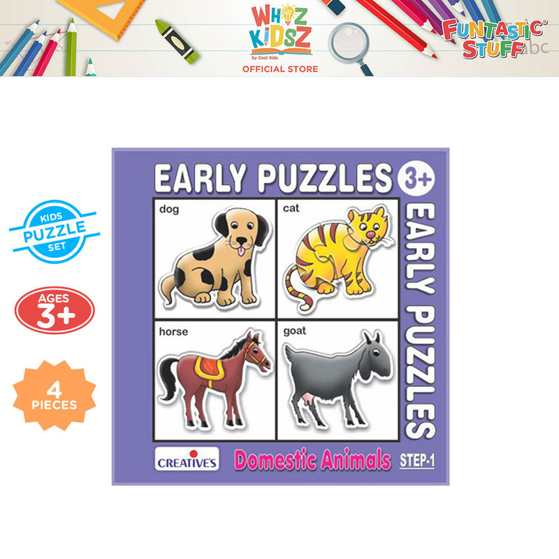 Whiz Kidsz Early Puzzles Domestic Animals Educational Puzzles For Whiz kidsz early puzzles domestic animals educational puzzles for