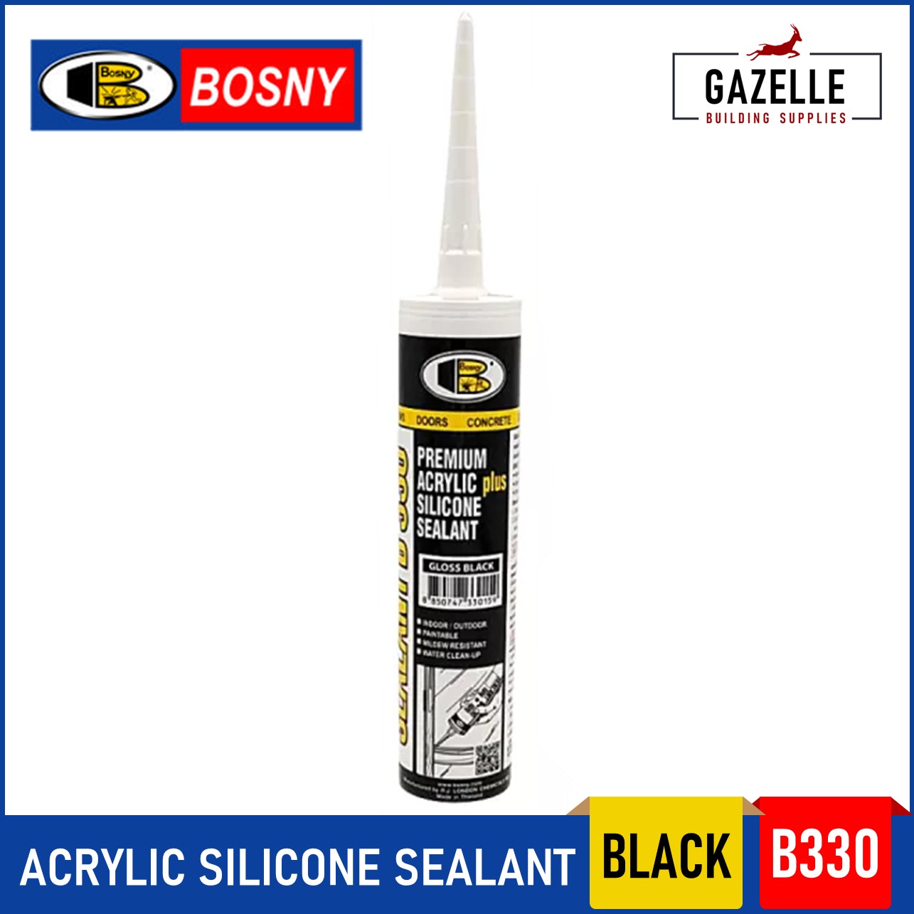 Bosny Premium Acrylic Plus Silicone Sealant B330 300ml Paintable Prosil   8849f512e745b4f723fda904efe51783 