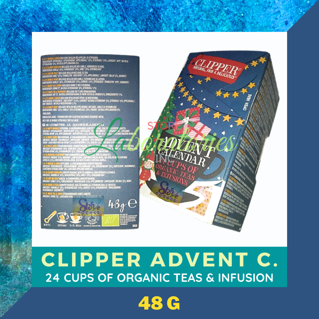CLIPPER ADVENT CALENDAR 24 CUPS OF ORGANIC TEAS AND INFUSIONS 48g