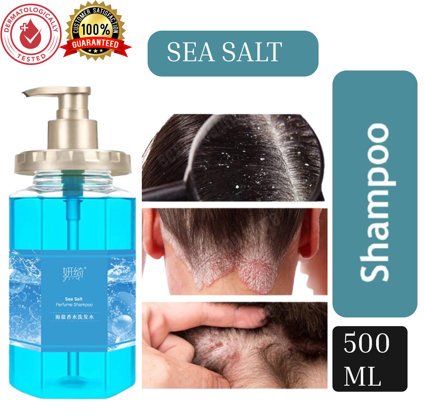 Sea Salt AntiDandruff Shampoo Deep cleaning, get rid of dandruff, anti
