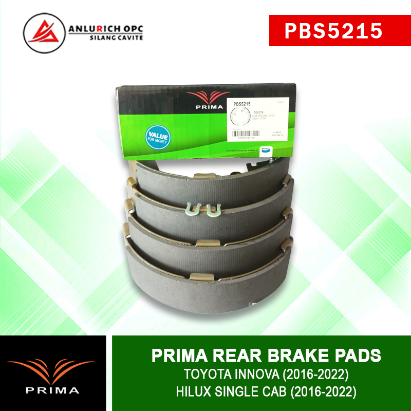 PRIMA BENDIX BRAKE SHOES for TOYOTA INNOVA /HILUX SINGLE CAB 20162022