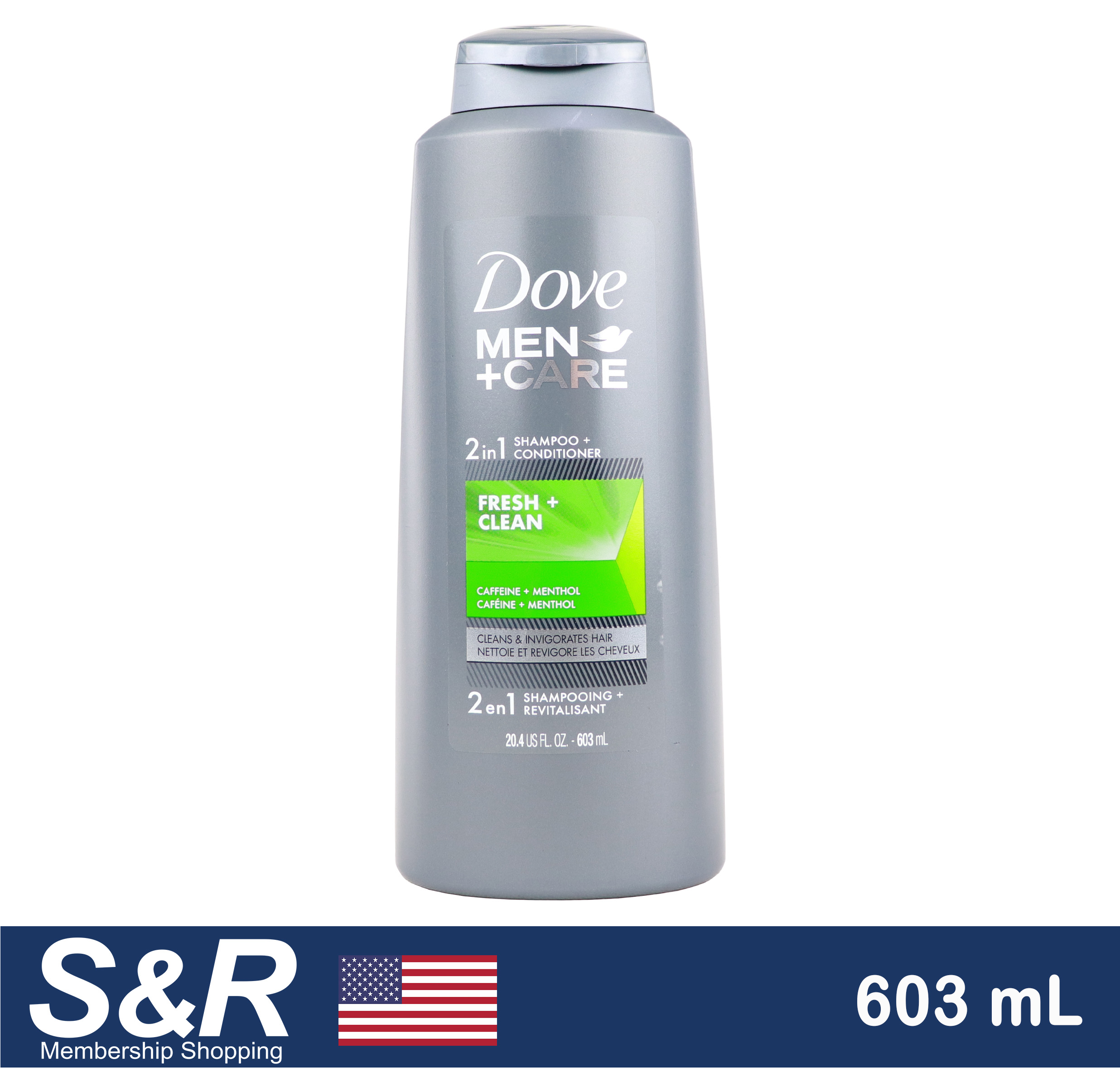 Dove Men+Care Fresh And Clean 2in1 Shampoo and Conditioner 603mL