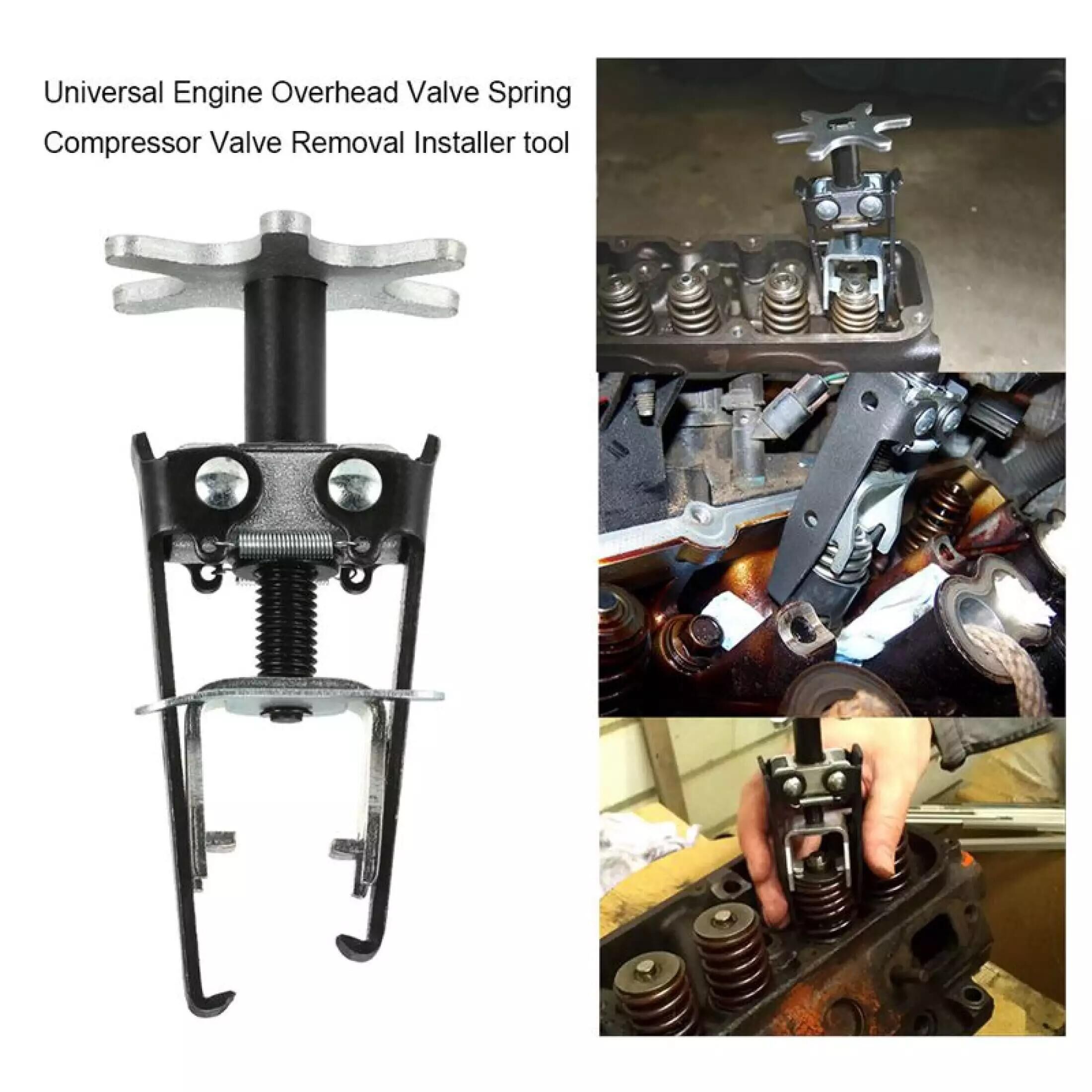 Valve Spring Compressor-Carbon Steel Universal Engine Overhead Valve Spring Compressor Valve Removal Installer Tool 