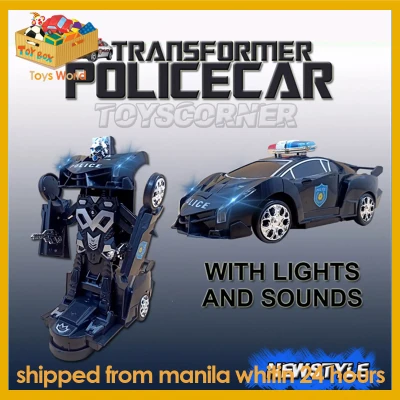 Police Transform Car Transformer Car Robot toys Deformation Car with lights and sounds Toys for boys#police car toy#transformers toy#robot#boys toys#light#toys#gift#kids toys#battery#flash light#Others