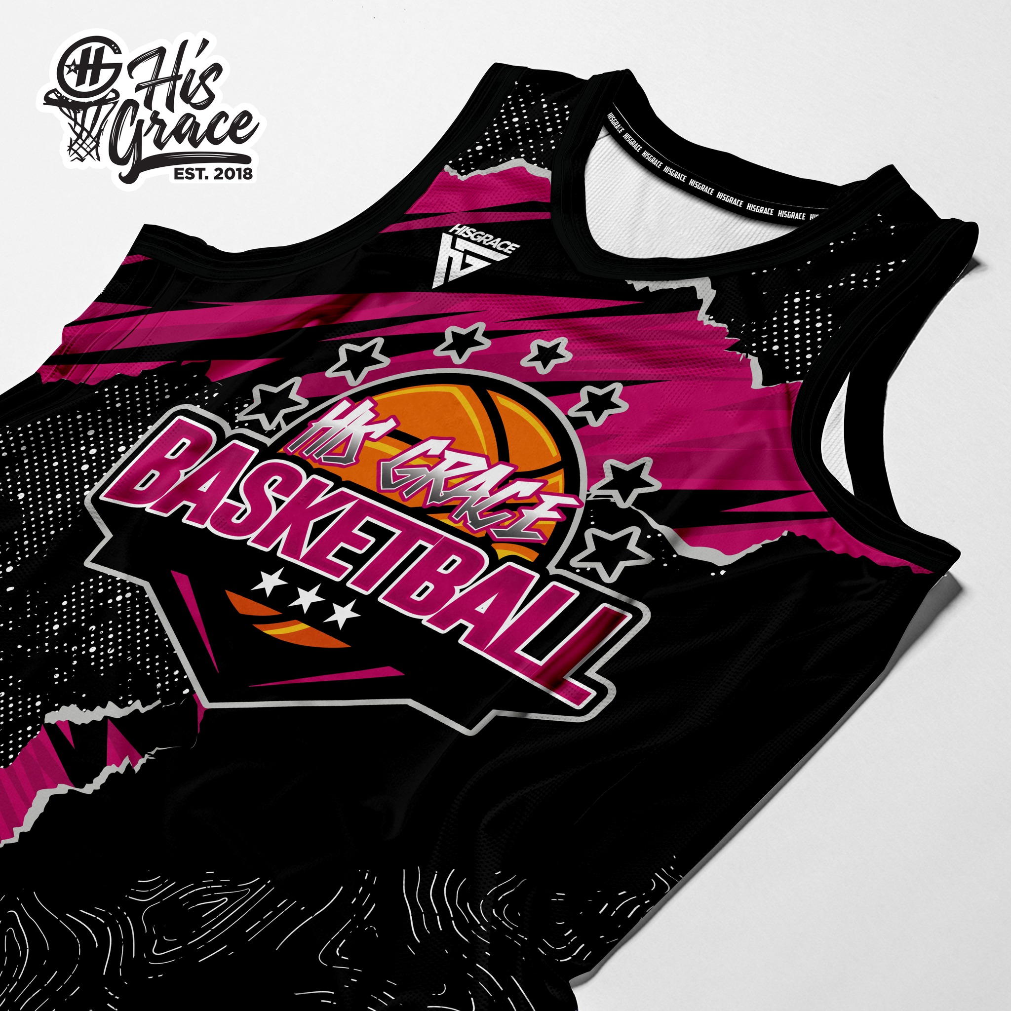 127 HG PINK FIRE BASKETBALL FULL SUBLIMATION JERSEY#sublimize #sublima