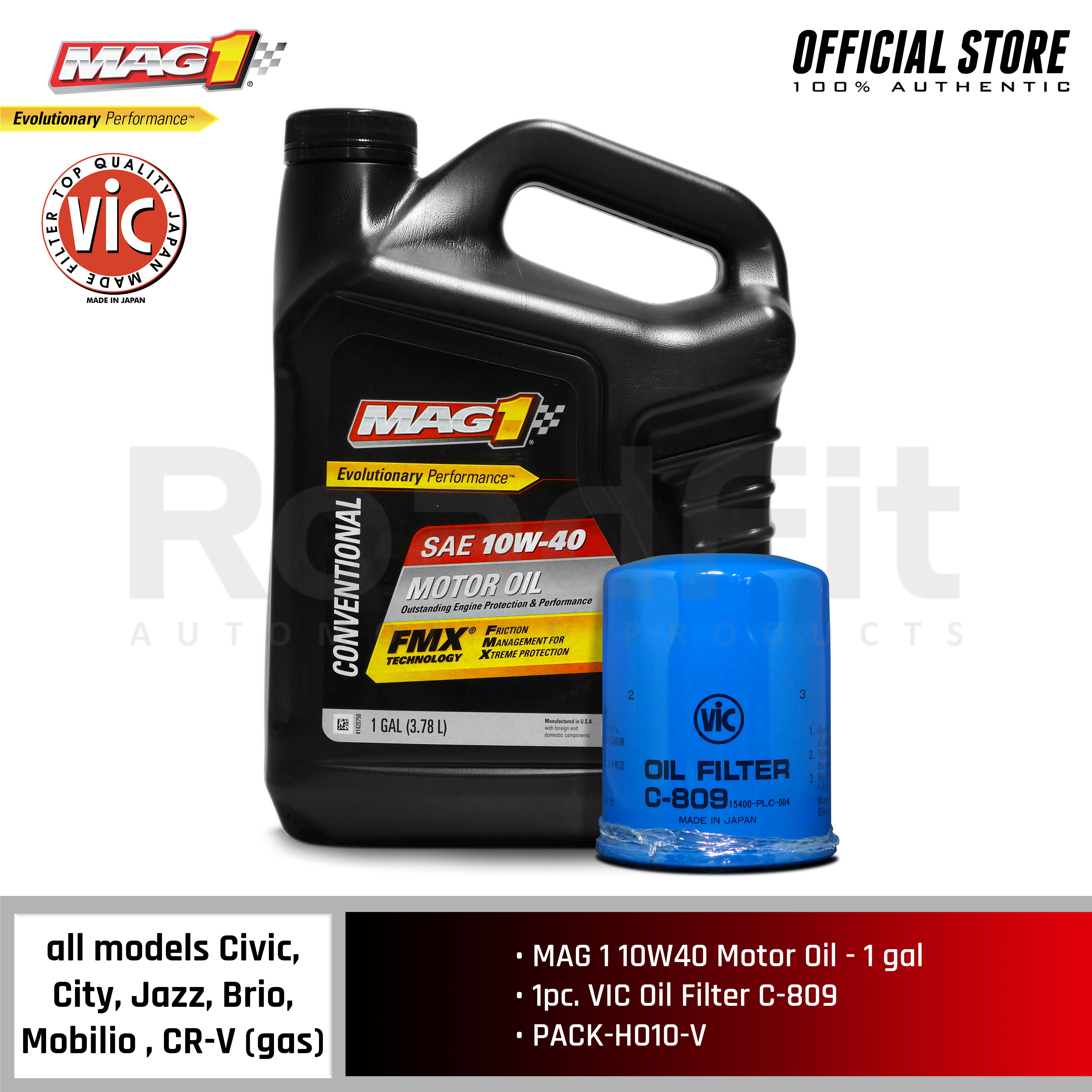 MAG 1 10W40 API SN Certified Car Engine Oil PN69136 + VIC Oil Filter C