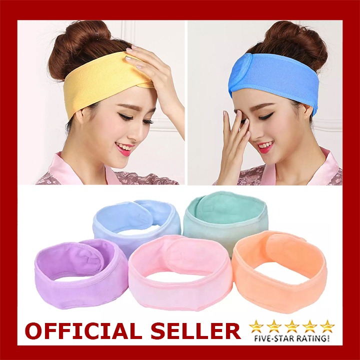 Womens Towel Hair Band Wrap Wide Headband Spa For Bath Shower Yoga