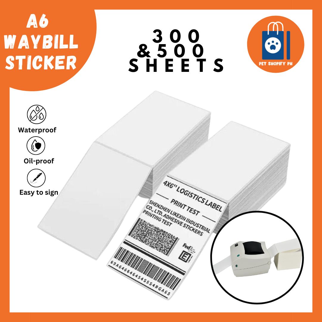 Waybill Sticker FOLD A6 Size Waybill Sticker Thermal Paper Waybill