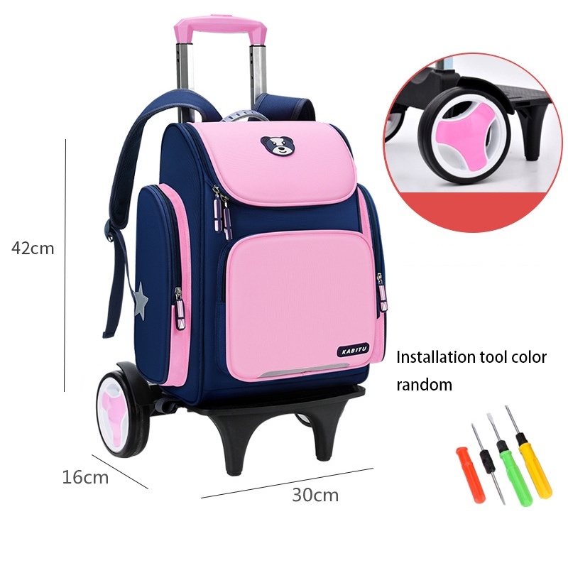 High capacity Student School bag Rolling Trolley bag school backpack