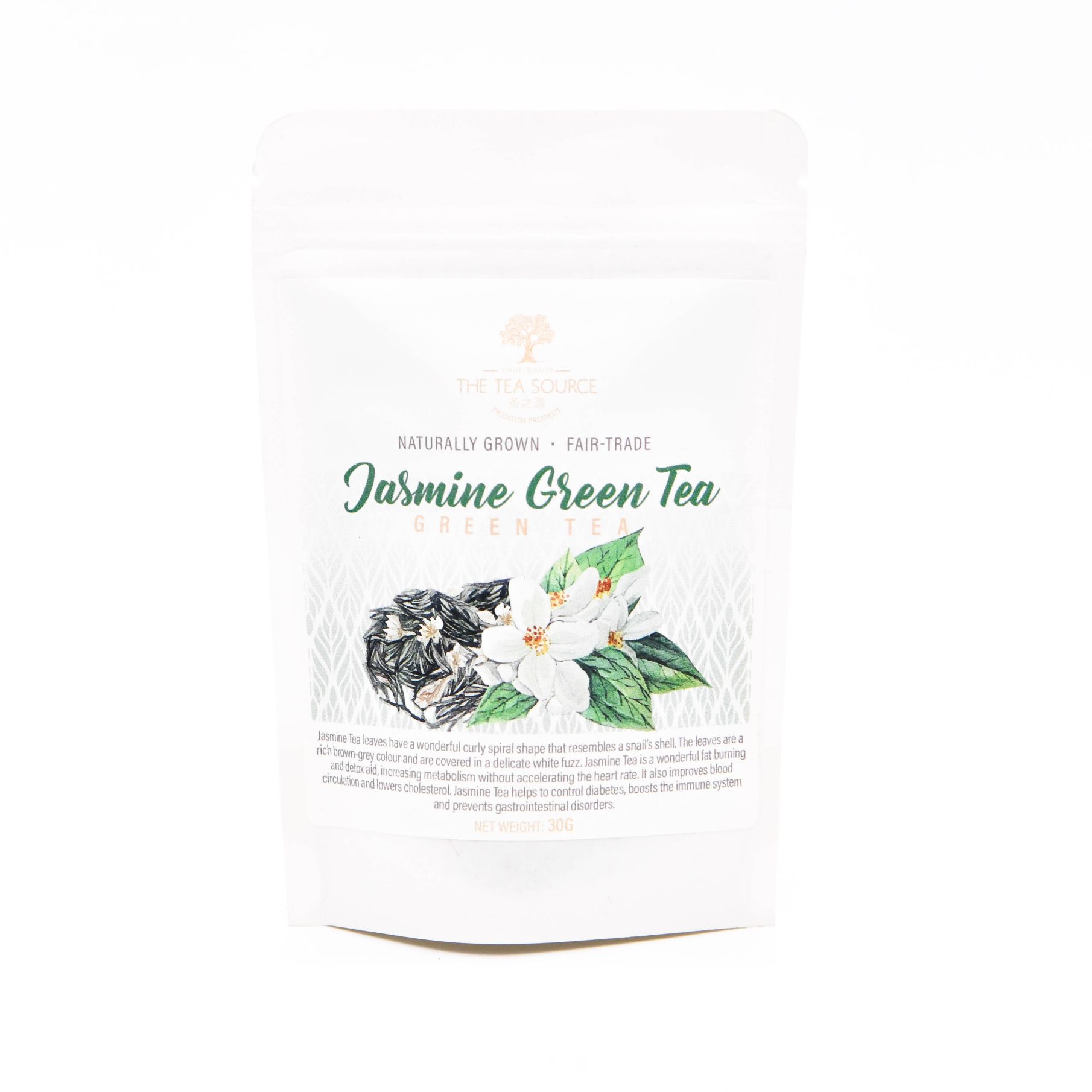 Jasmine Green Tea Green Tea Low Caffeine in Zip Pouch Tea