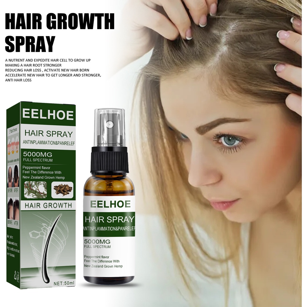 EELHOE Hair Growth Essence Spray Makes Thicker, Longer, Promoting Men And  Women ' S Used For Dry Damaged Multiple Nutritious Roots Nourishing Care  Prevent Loss Stimulating Follicles 50ml | Lazada PH