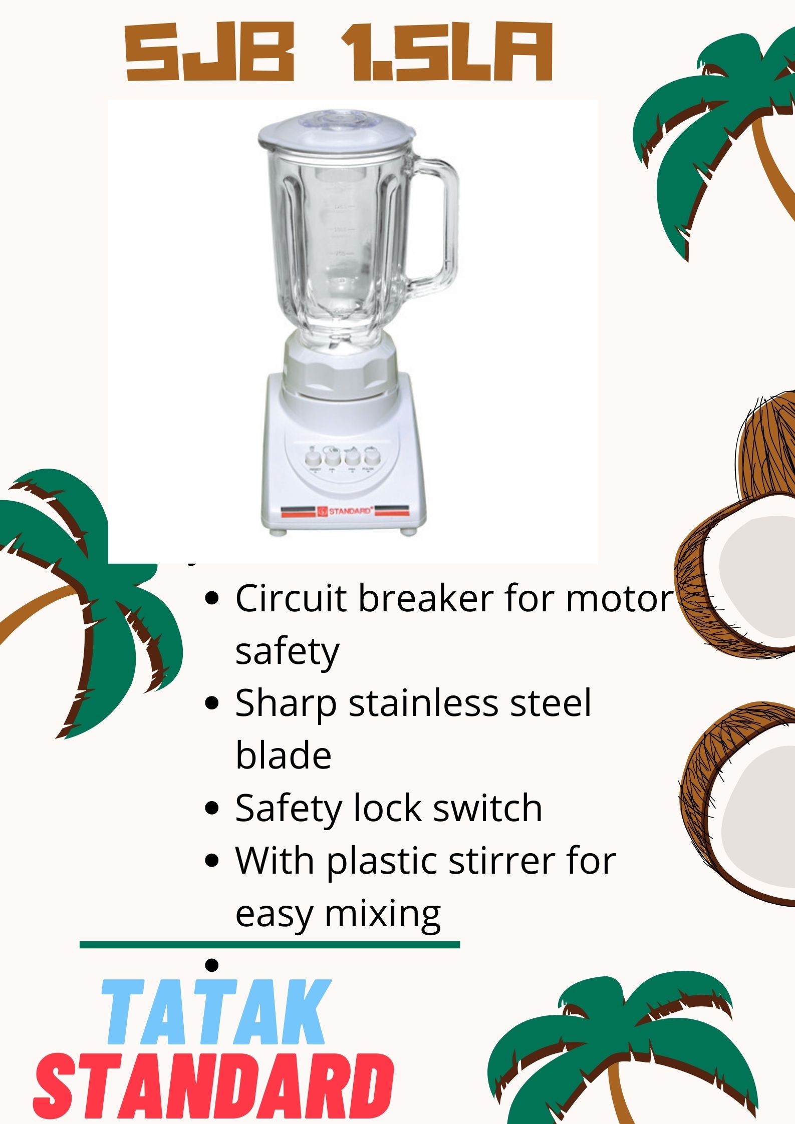 Standard Juice Blender SJB 1.5LA Lazada PH