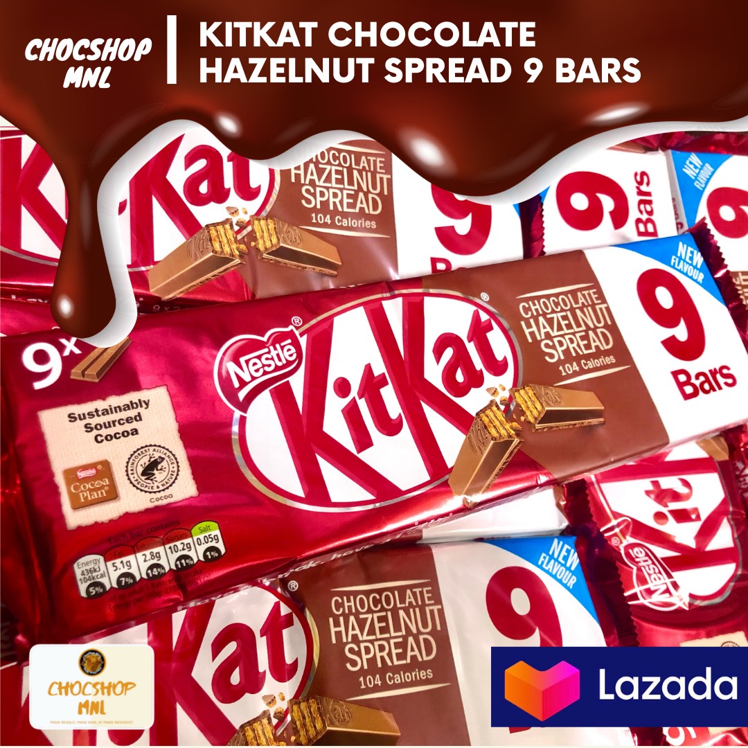 KitKat Imported Chocolate Hazelnut Spread 9 Bars (NEW FLAVOR) Lazada PH