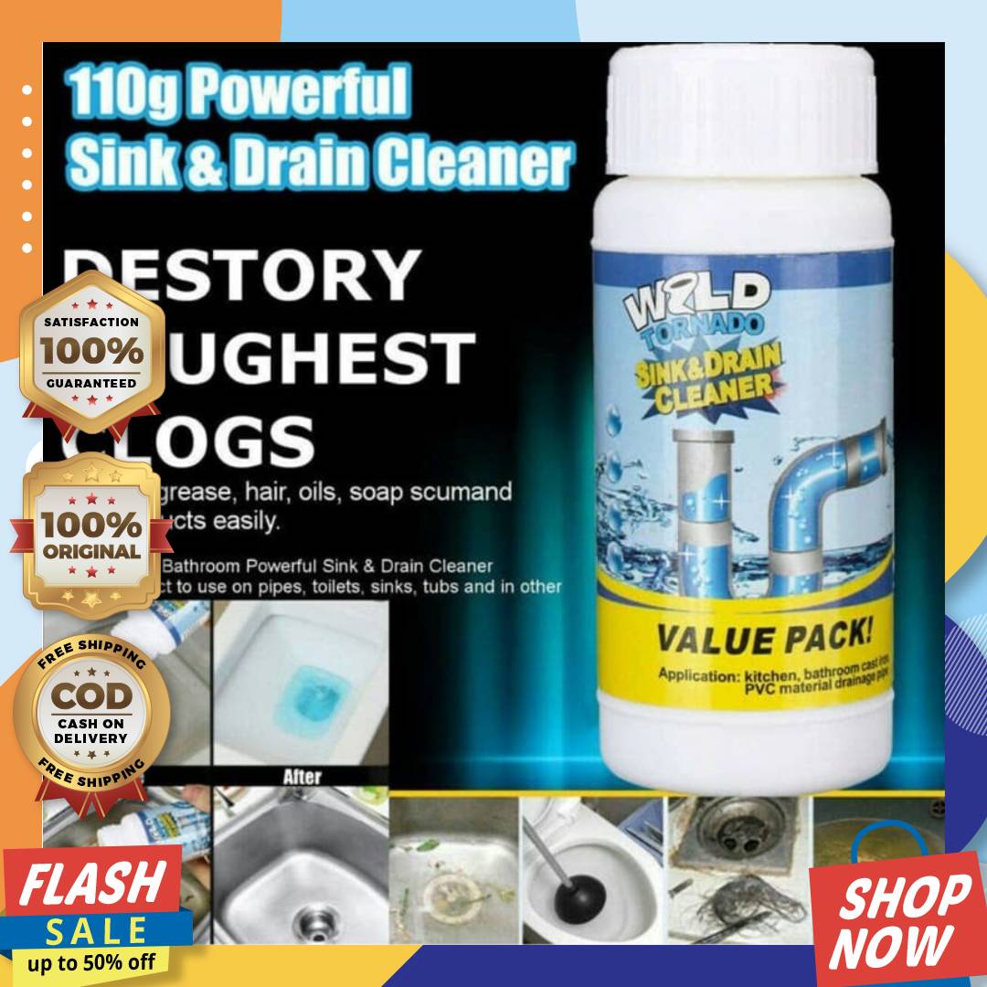 Original Powerful Sink and Drain Cleaner Effective Powder Bathroom Fast