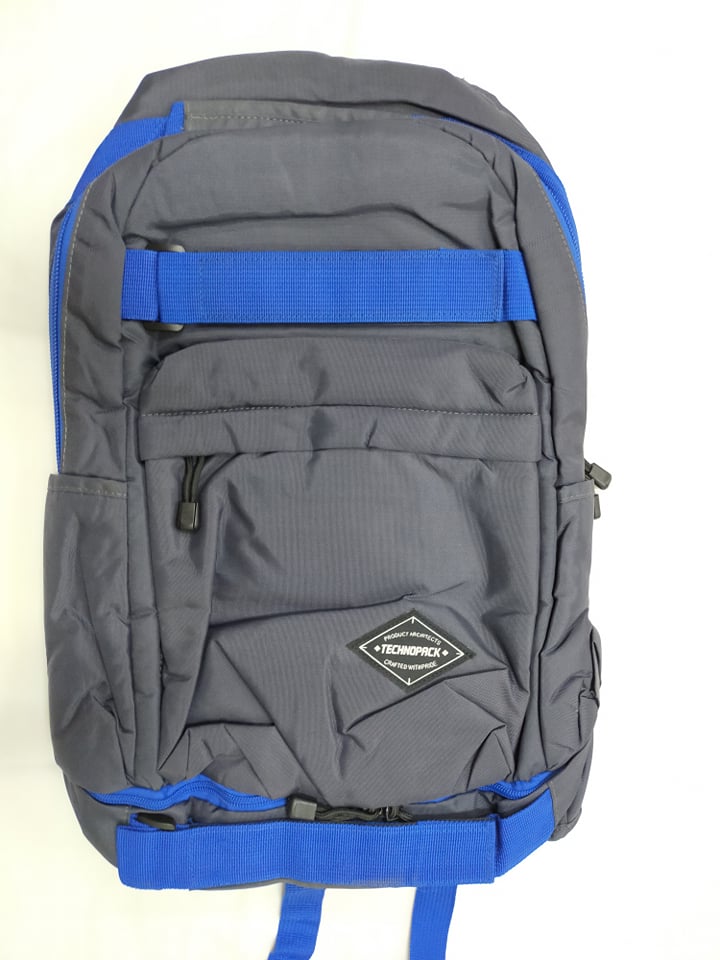 Technopack Ash Grey / Blue Backpack | Lazada PH