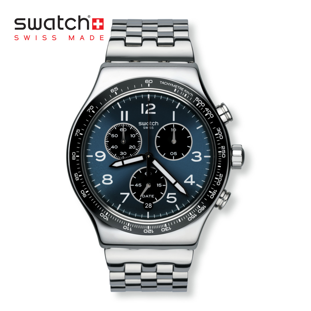 Swatch Irony Chrono BOXENGASSE AGAIN YVS423GC Silver Stainless