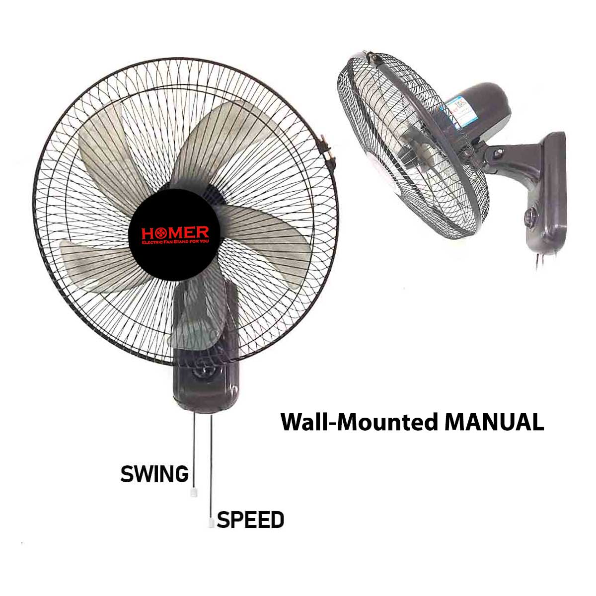 QT New Powerful Electric Fan WallMounted with Remote Control & Wall