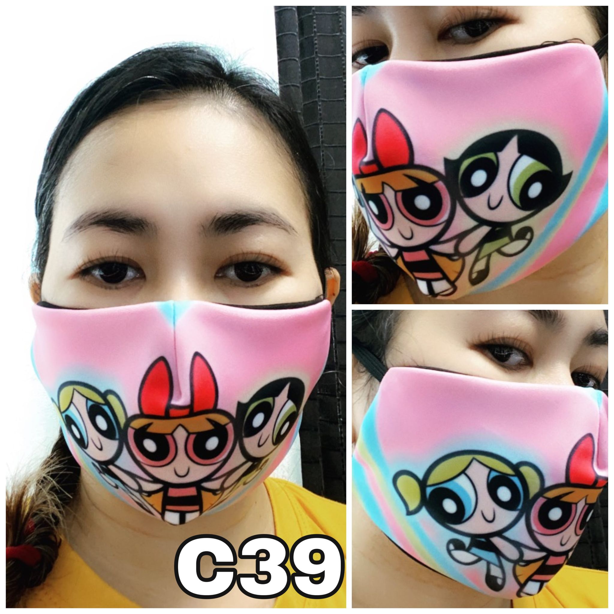 Powerpuff Girls Stylish High Quality Washable Two Ply Face Mask With Filter Pocket Lazada Ph