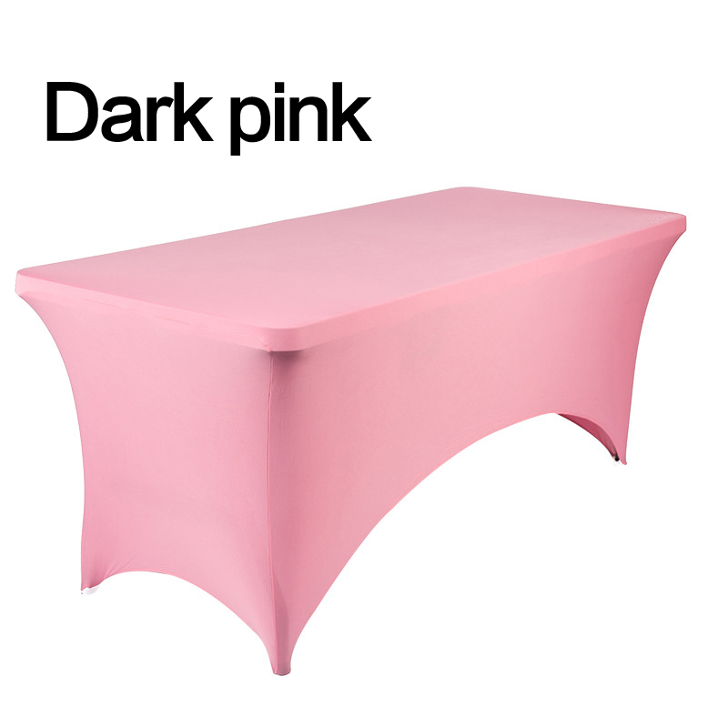 Jingpeng6 1PC Elastic Stretch Table Cover Rectangular Spandex Tablecloth Wedding Dining Decor Hotel Decor Party Elegant 4\6 FT