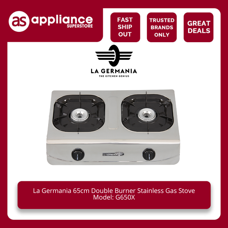 La Germania 65cm Double Burner Stainless Gas Stove G650X Lazada PH
