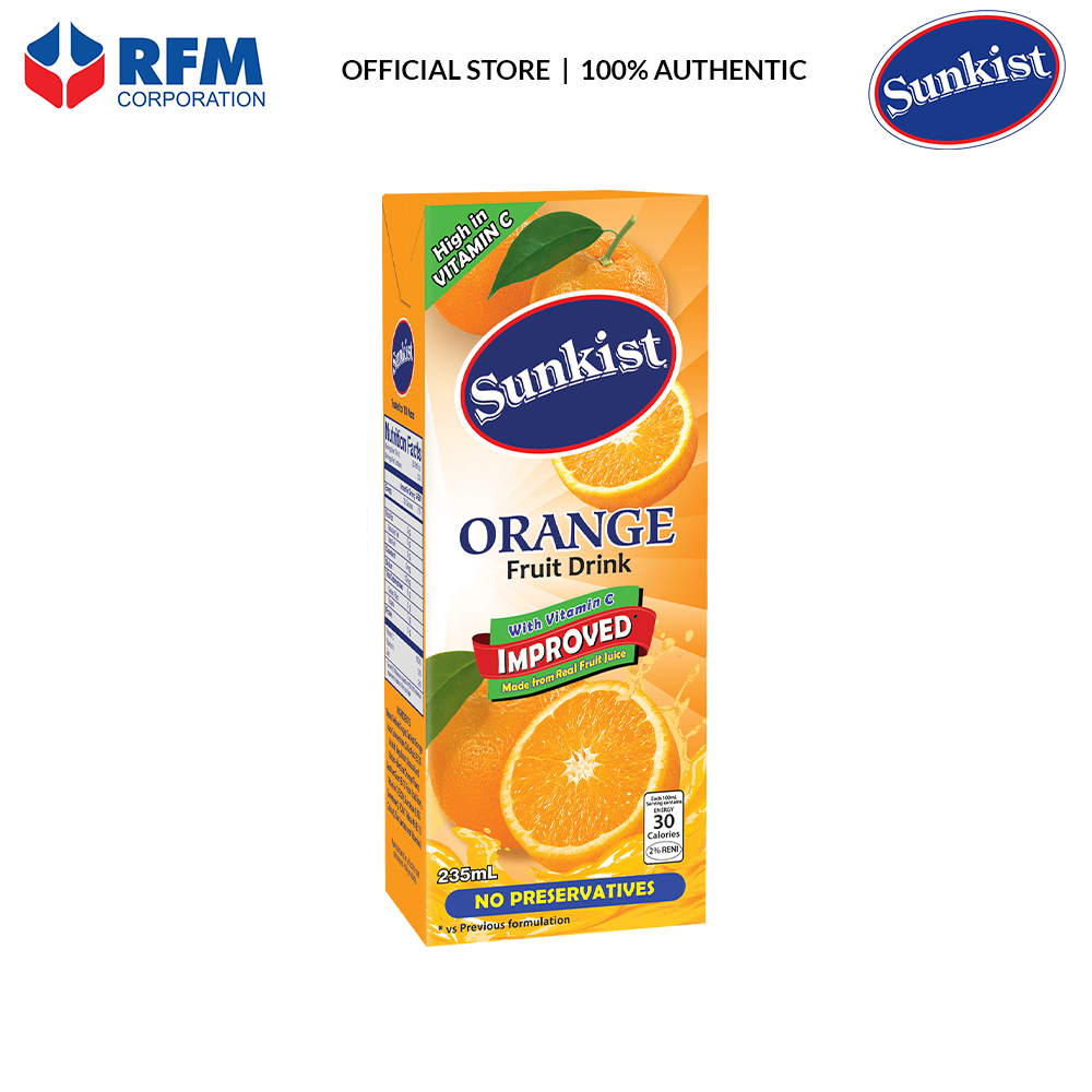 Sunkist Slim Orange Juice 235ml Set of 4s Lazada PH