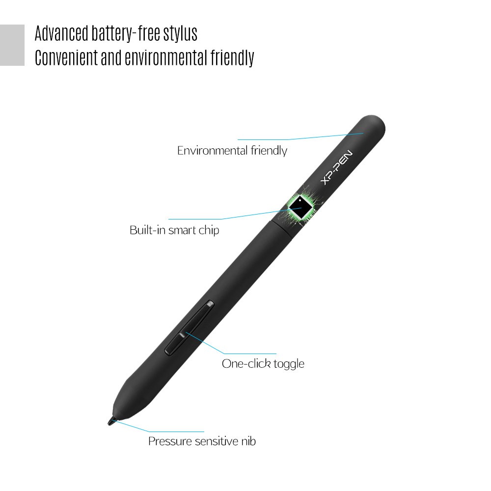 XPPEN P01 Batteryfree Passive Stylus Drawing Tablet Pressure Pen for
