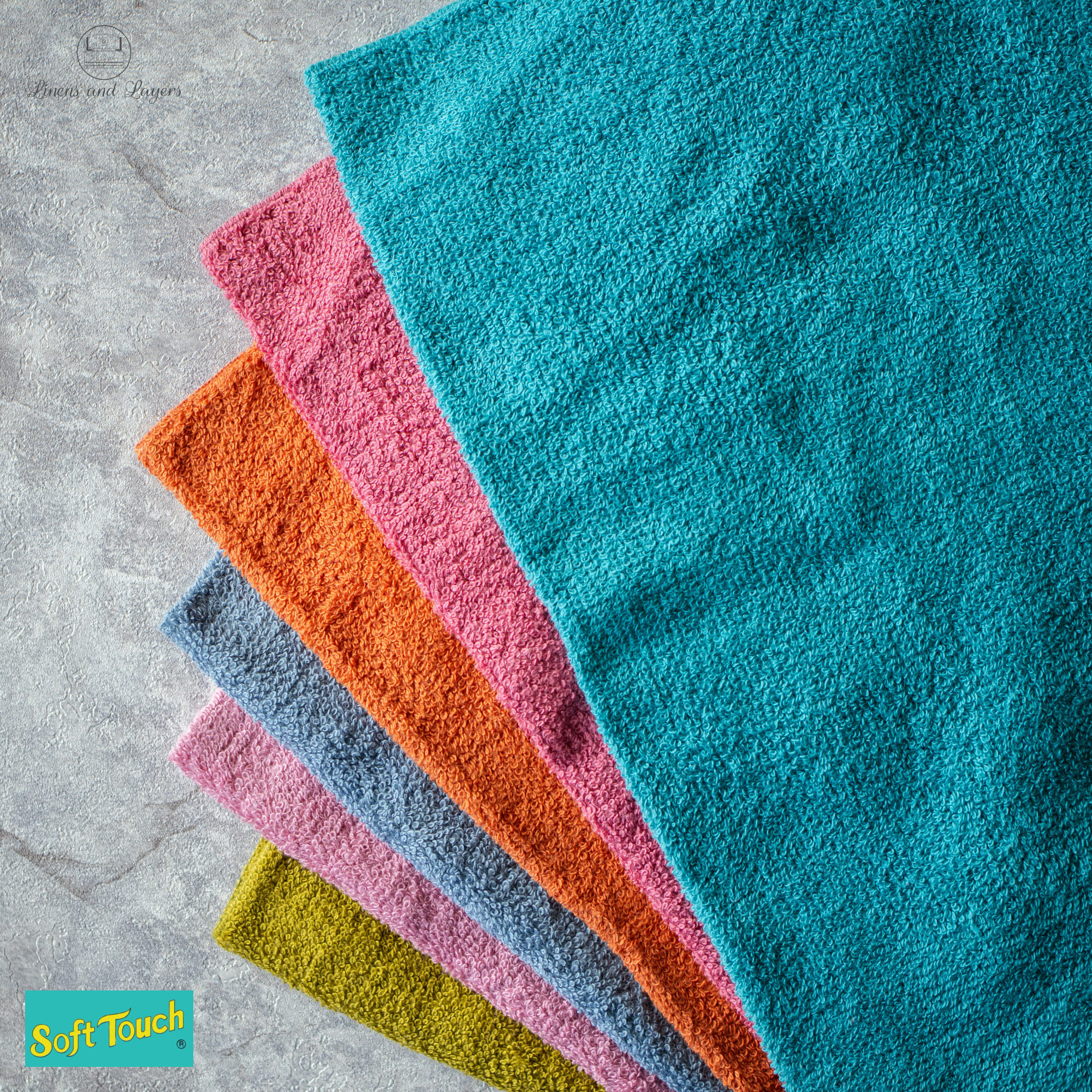 Olympic Face Towel (256 GSM) - T22 Terrycloth - 11x11.5 inches