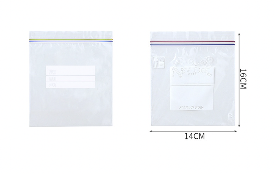 Ziplock Storage Bags Fresh Double Zipper Bag Reusable Fridge Food Zero