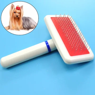 CS' Pet Shedding Comb Hair Brush Dog Cat Grooming Tool ​Self Cleaning Slicker Brush Pet Flea Comb