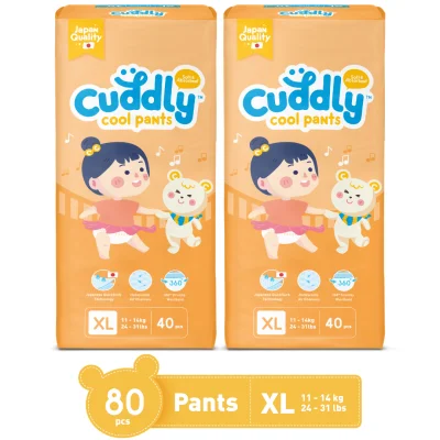 Cuddly Japanese Cool Pants Diaper XL 80s (40x2 Packs)