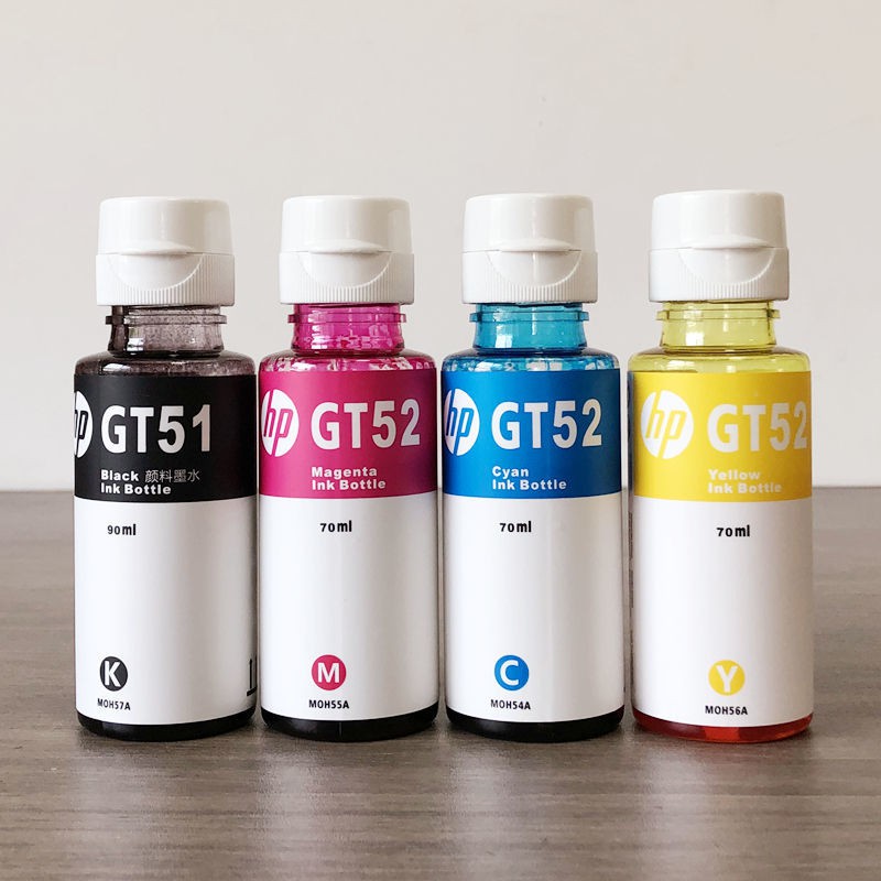 HP GT51/ GT53 and GT52 Original Ink Bottle Set of 4 Colors (Black,Cyan