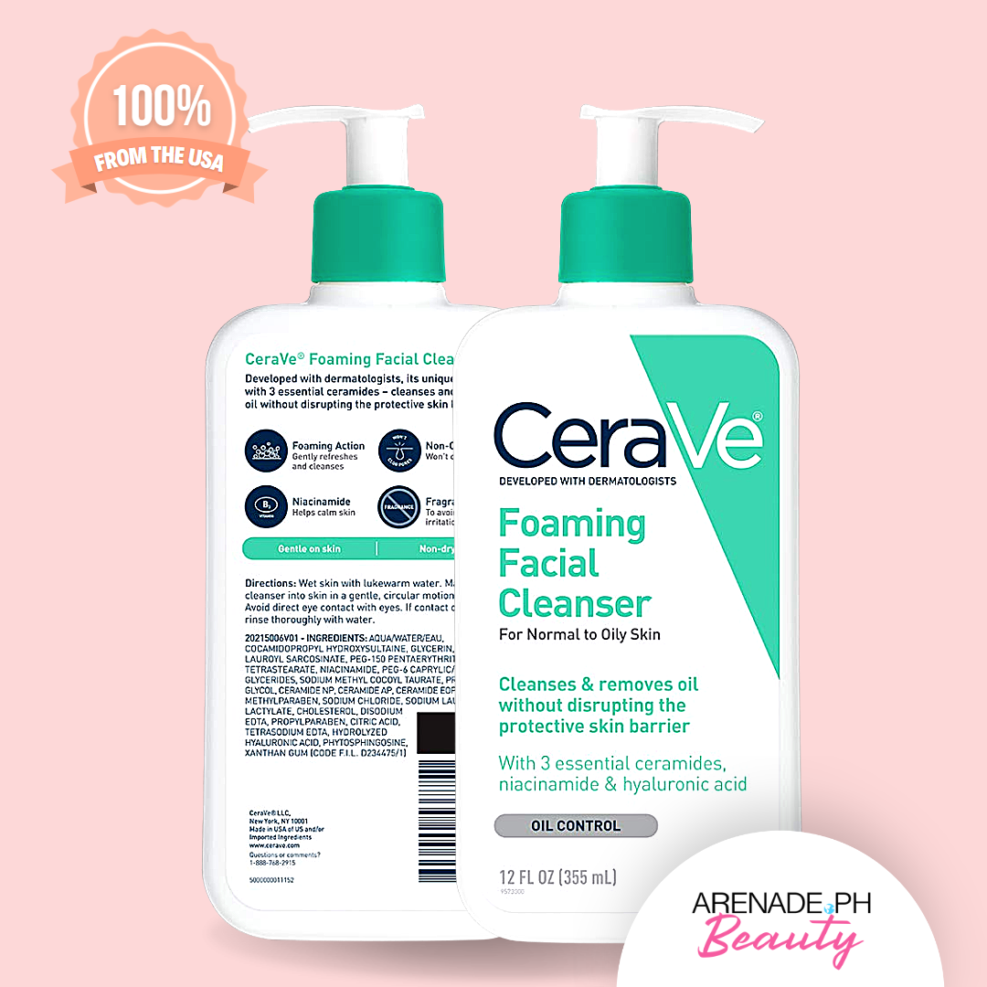 CeraVe Foaming Facial Cleanser for Normal to Oily Skin (12 fl.oz ...