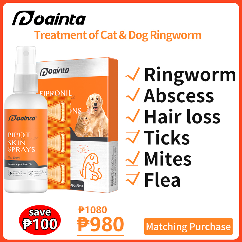 Puainta 1pcs Antifungal Skin Spray for Dog and Cat Scabies Antifungal