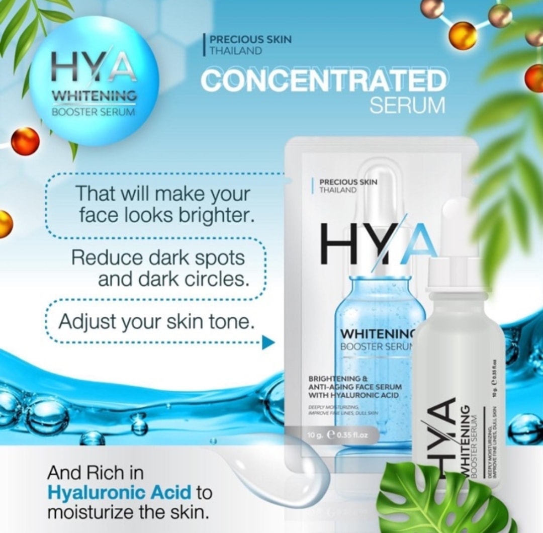 HYA Whitening Booster Serum with Hyaluronic Acid, Brightening and Anti ...