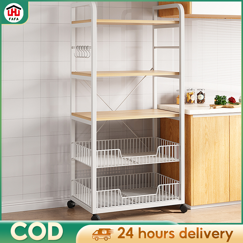 5 Layers Kitchen Cabinet Kitchen Rack Kitchen Organizer Shelf with ...