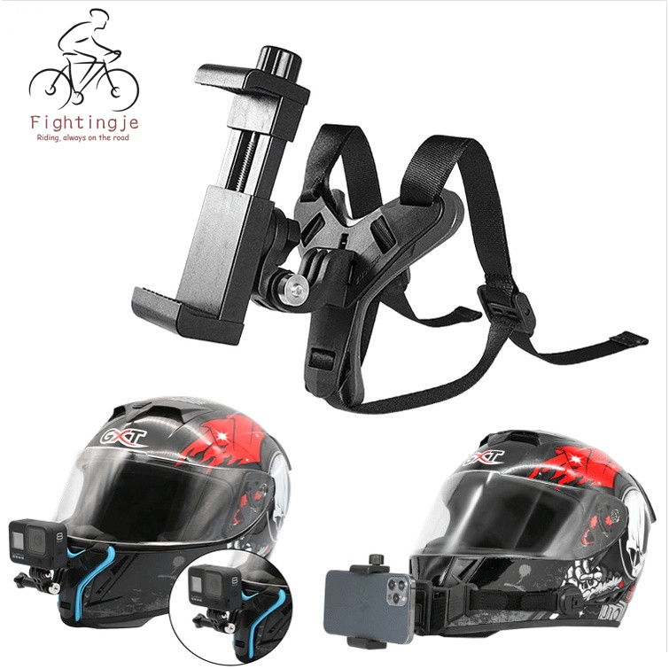 Chin Mount For Helmet Cellphone Camera Holder Upgraded Helmet Mount For Action Cam 3 in 1