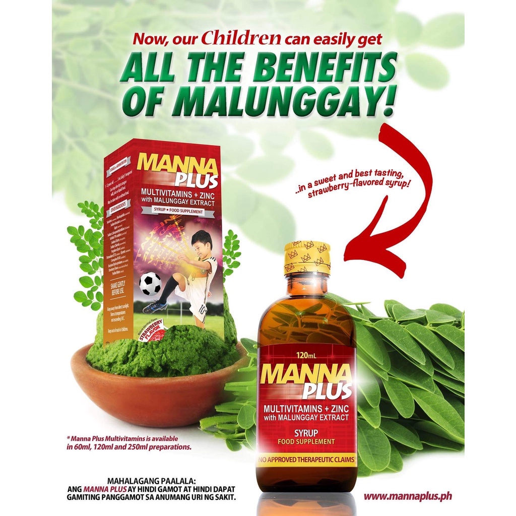 Multivitamins with MALUNGGAY EXTRACT(MANNA PLUS) 250ml Lazada PH