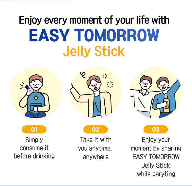 Easy Tomorrow Hangover Relief Stick Yellow Mango Flavour 18g x 10 Stick