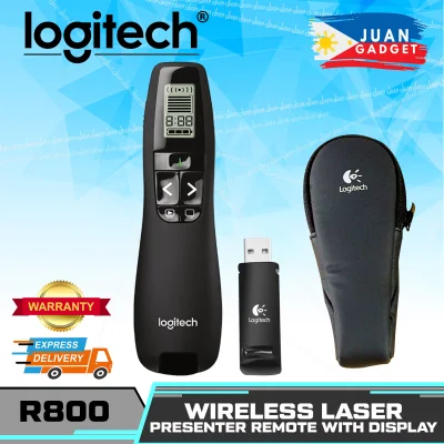 Logitech R800 Professional Presenter Wireless Presentation Clicker Remote with Green Laser Pointer and LCD Display | JG Superstore by Juan Gadget