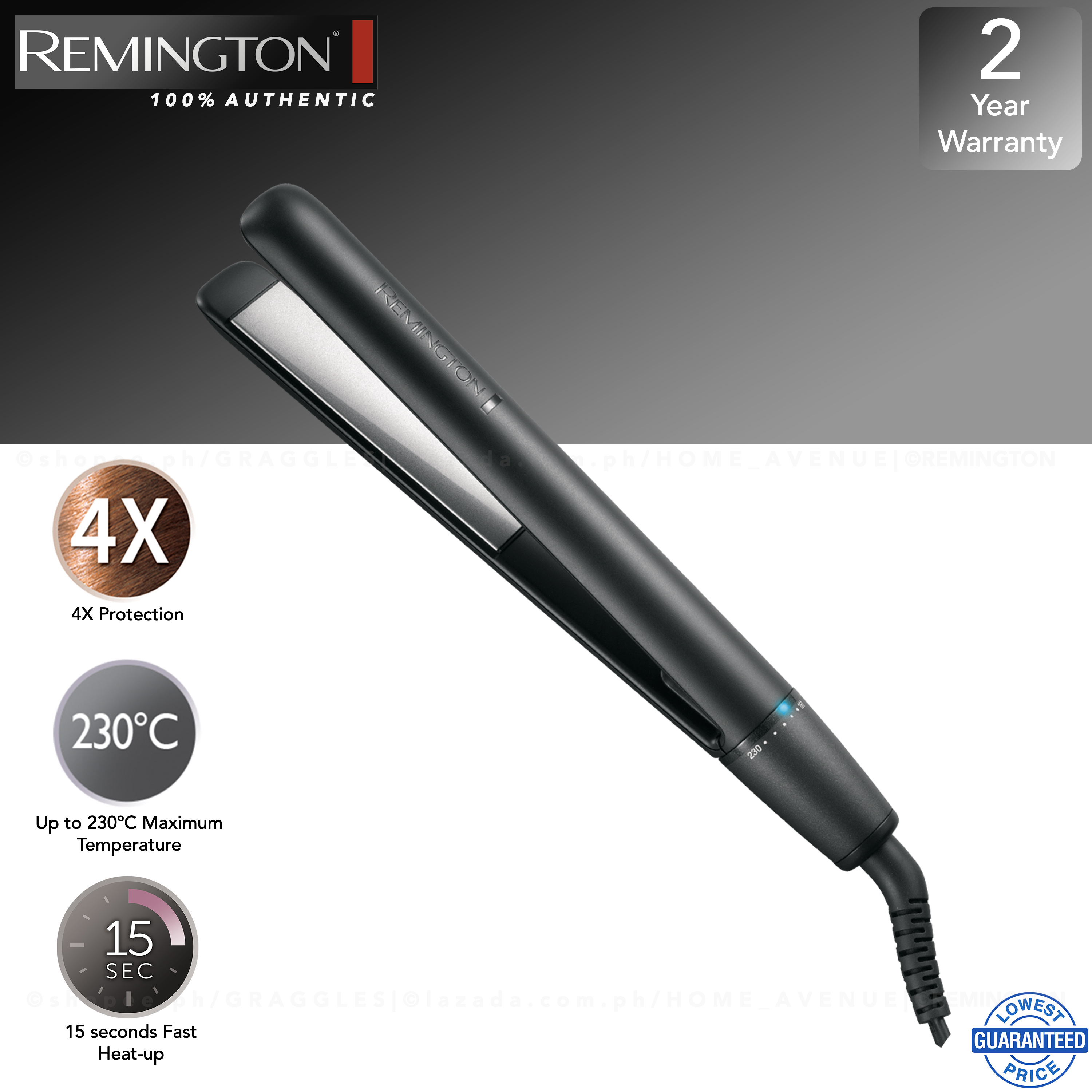 remington ceramic hair straightener