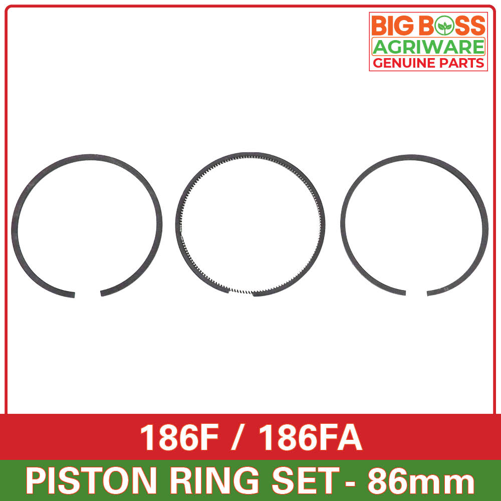thumbnail image 2 of 86mm Piston Ring Set For 186F 186FA Air-Cooled Diesel Generators - 3-Piece Combo Kit 2 of 9