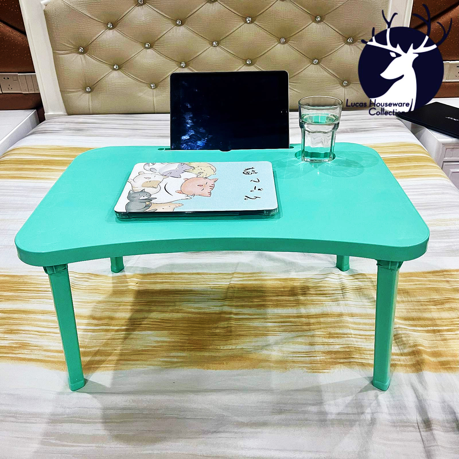 Bed Table Mobile Laptop Computer Desk Cart Adjustable folding table