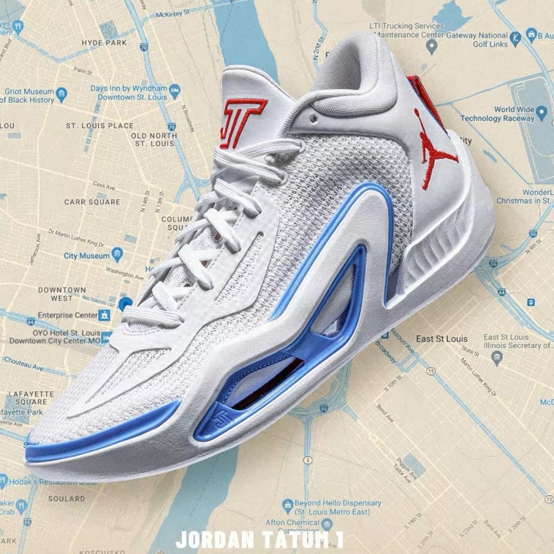 2023 New original jayson tatum shoes TATUM 1 St Louis Low Cut Basketball  Shoes for Men with Spike pink lemonade ZOO Sport Sneakers Barbershop white  blue