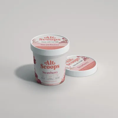Alt Scoops Dairy-Free Vegan Ice Cream Strawberry
