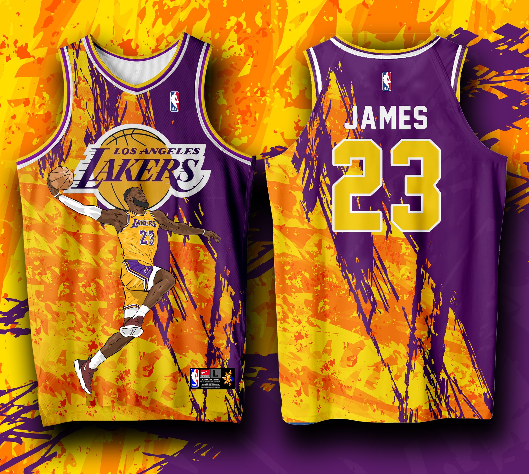 LeBron James Purple Lakers Jersey 21' — SportsWRLDD