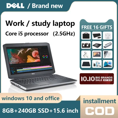 【COD】16 free gifts / laptop for sale brand new / laptop E5530 I 15.6in I 3rd generation Intel processor I Core i5 I 8GB memory I 240GB SSD I Built in digital keyboard and HD camera I Suitable for online education + work