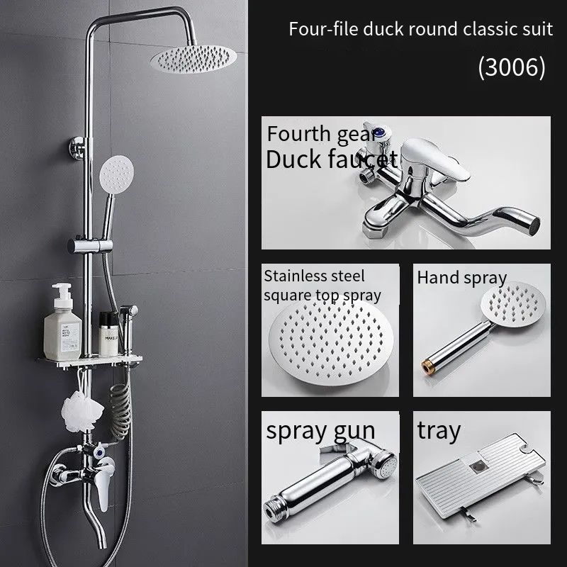 304 Stainless Steel Bathroom Shower Set Water Heater Bathroom Faucet